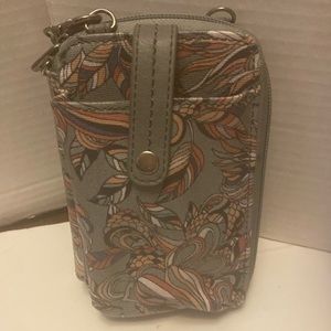 EUC. Sakroots bohemian style multi gray wristlet/wallet.